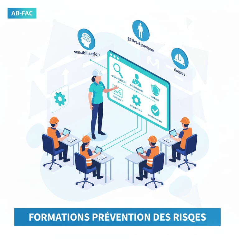 AB-FAC vous propose des formations dans le domaine de la prévention des risques professionnels