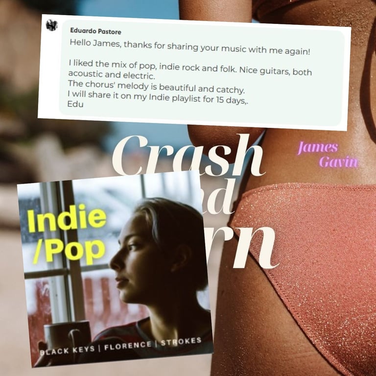 Crash and Burn added to Indie Pop Playlist