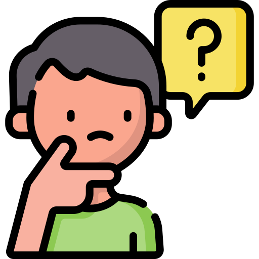 a person in thought with a speech bubble