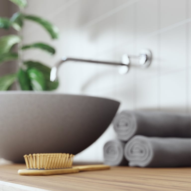 lavabo moderne dans une salle de bain 