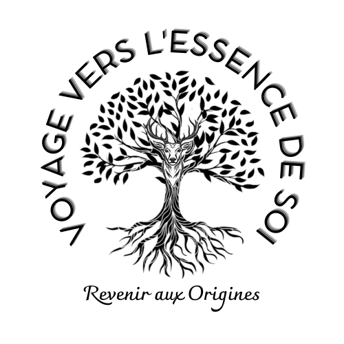 logo voyage vers l'essence de soi revenir aux origines thérapies