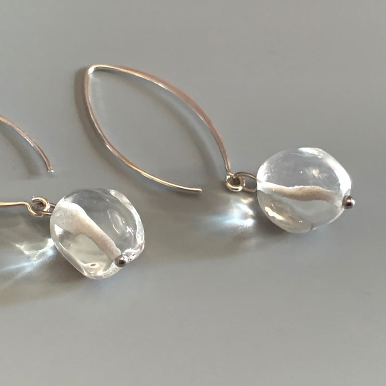 Boucles d'oreilles pépites de verre de Murano aux mille éclats