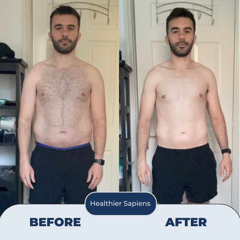 Executive client, Lucas, after 24-week metabolic health transformation