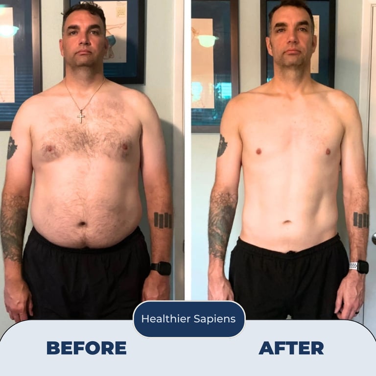 Executive client, Richard, after 24-week metabolic health transformation