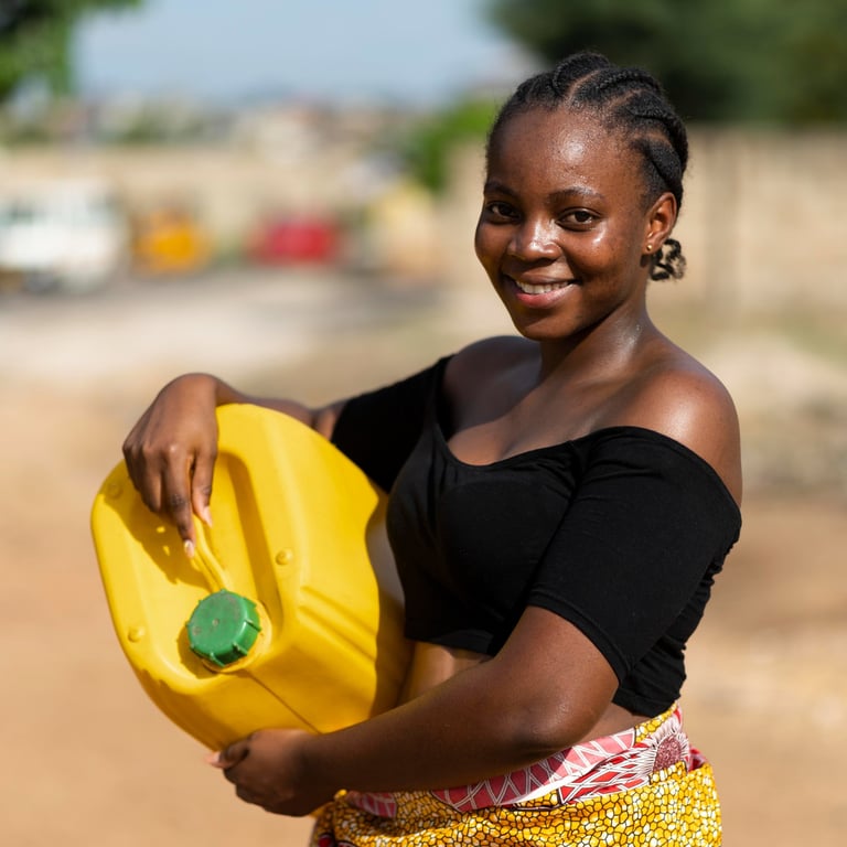 A woman searching for water