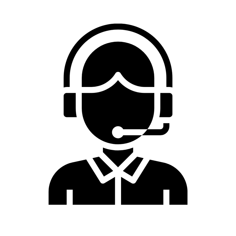 Icon of a call centre worker