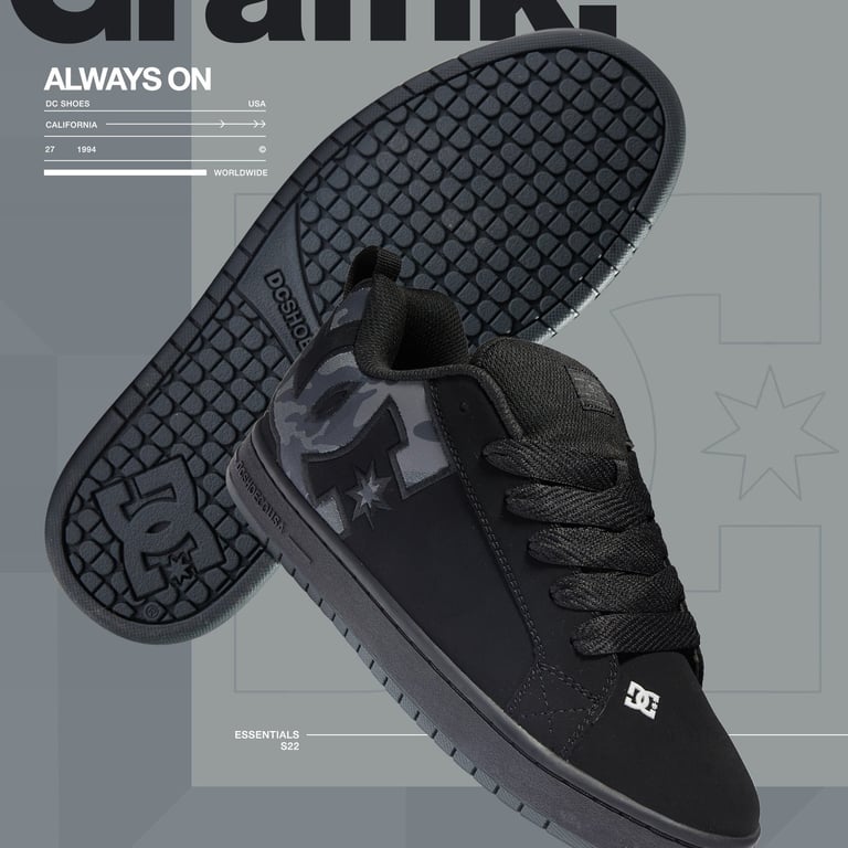 DCShoes USA client graphic design project