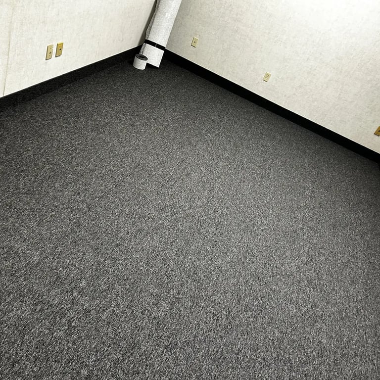 Academy 167 commercial carpet installed wall-to-wall in office space in London Ontario, durable and professional flooring
