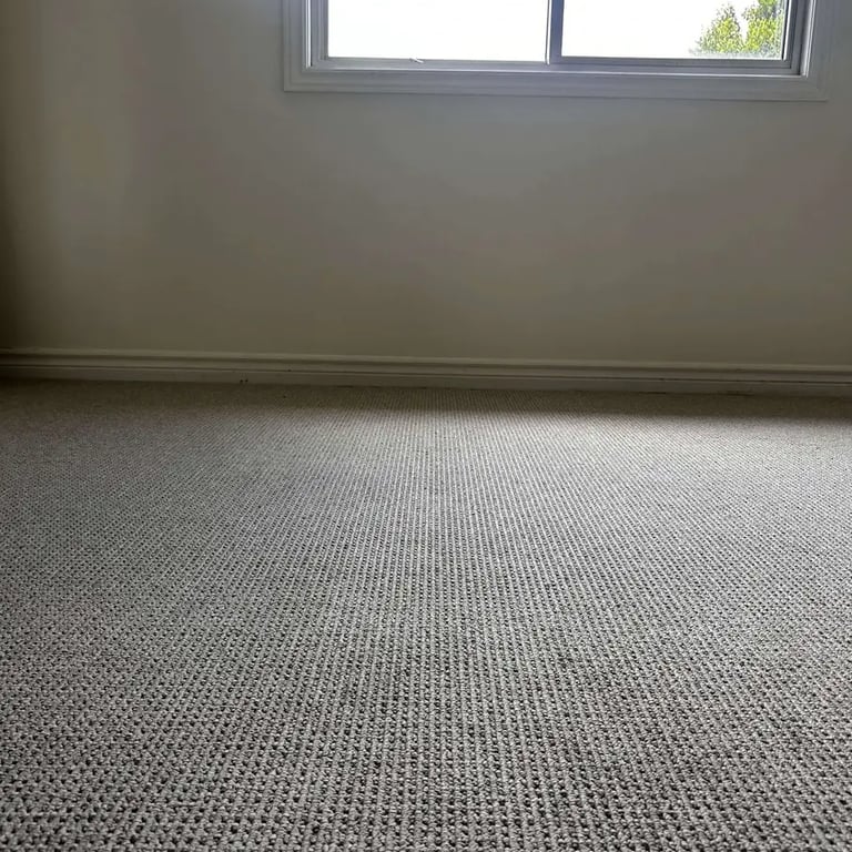 Close-up of Naples Berber carpet installed in a bedroom