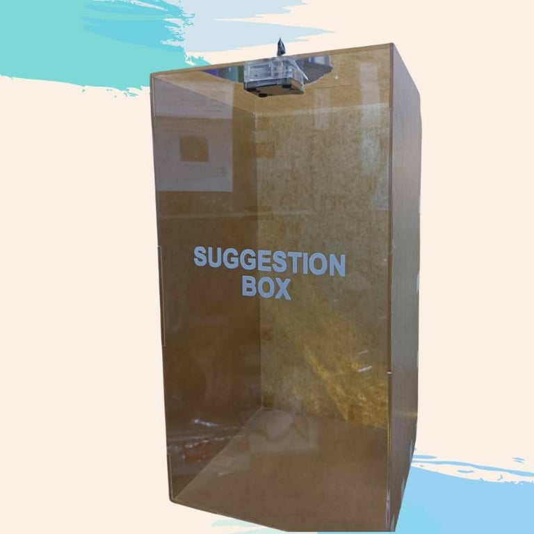 Lockable Acrylic Suggestion Box