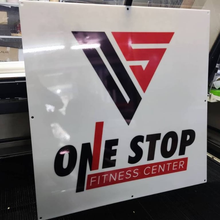 Acrylic Fitness Center Logo Display Sign