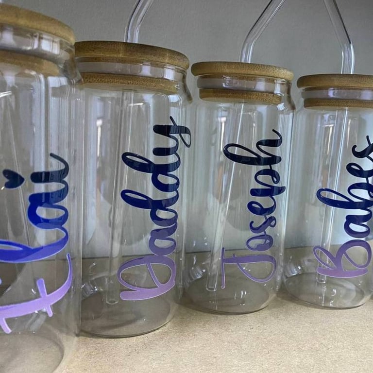 ersonalized Name UV Print Design Soda Glasses
