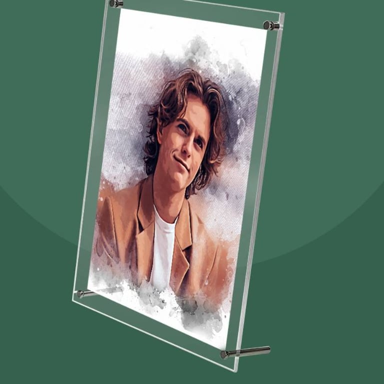Portrait Display in Acrylic Standee Frame