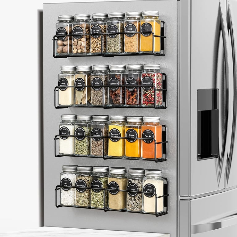 magnetic spice rack fridge small kitchen