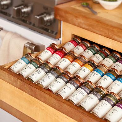 Stackable spice drawer for small kitchen