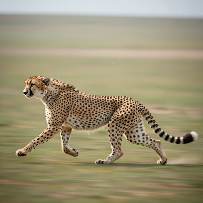 Image of a cheetah running render.