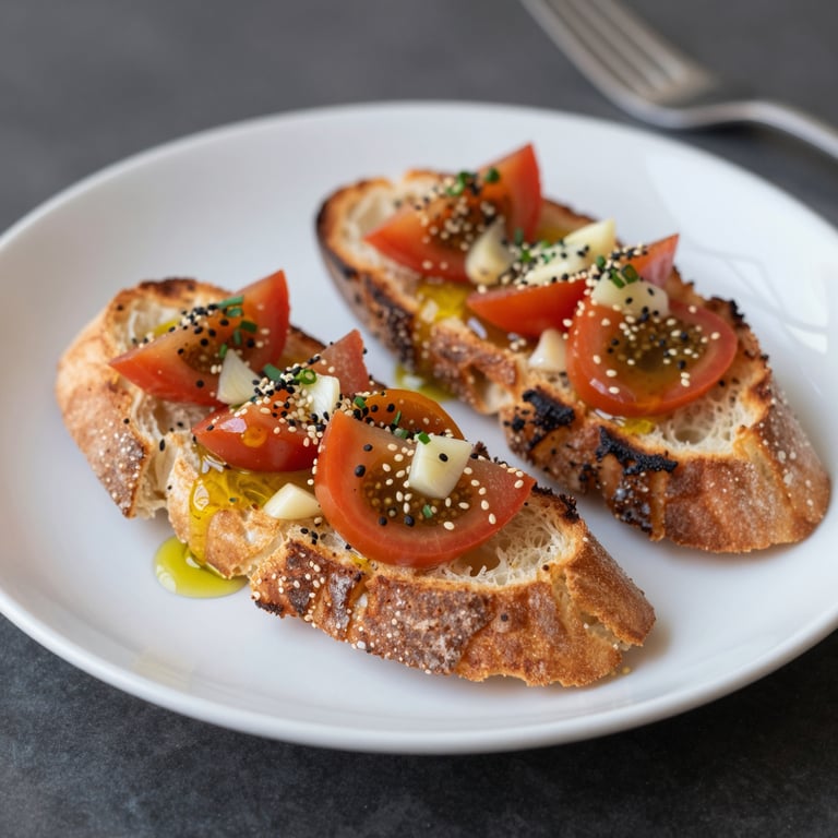 Image of our tuscan bruschetta render artwork.