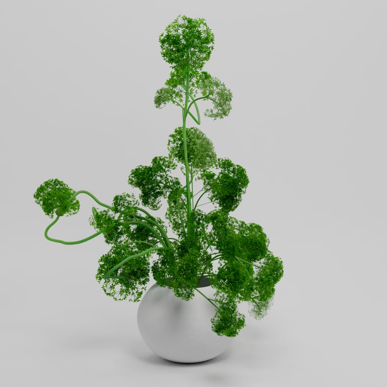 Image of a 3D plant asset for a game library.