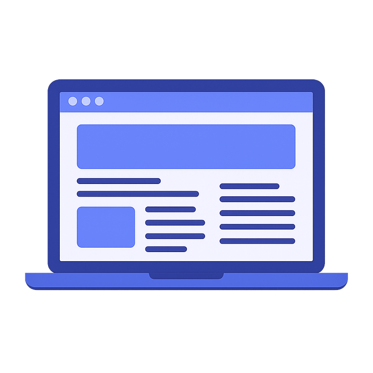 Website layout illustration