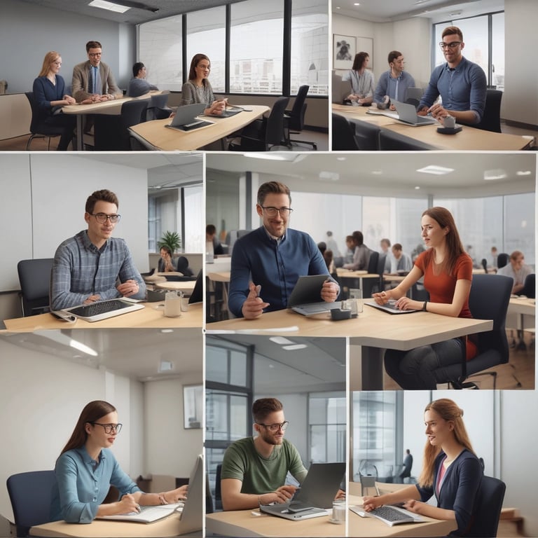 a group of wind turbines on a hill