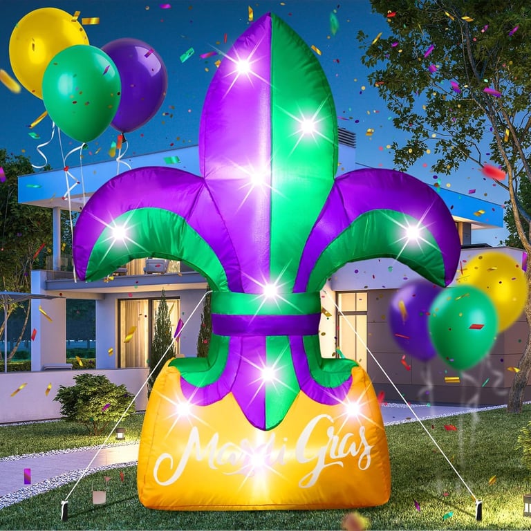 Inflatable Fleur-de-Lis yard decoration