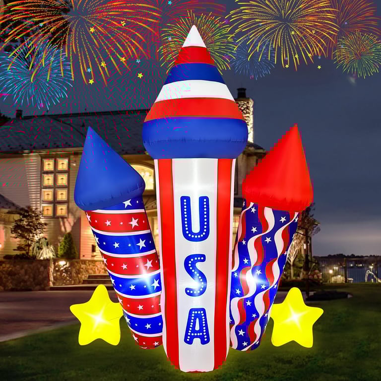 inflatable patriotic firework rockets