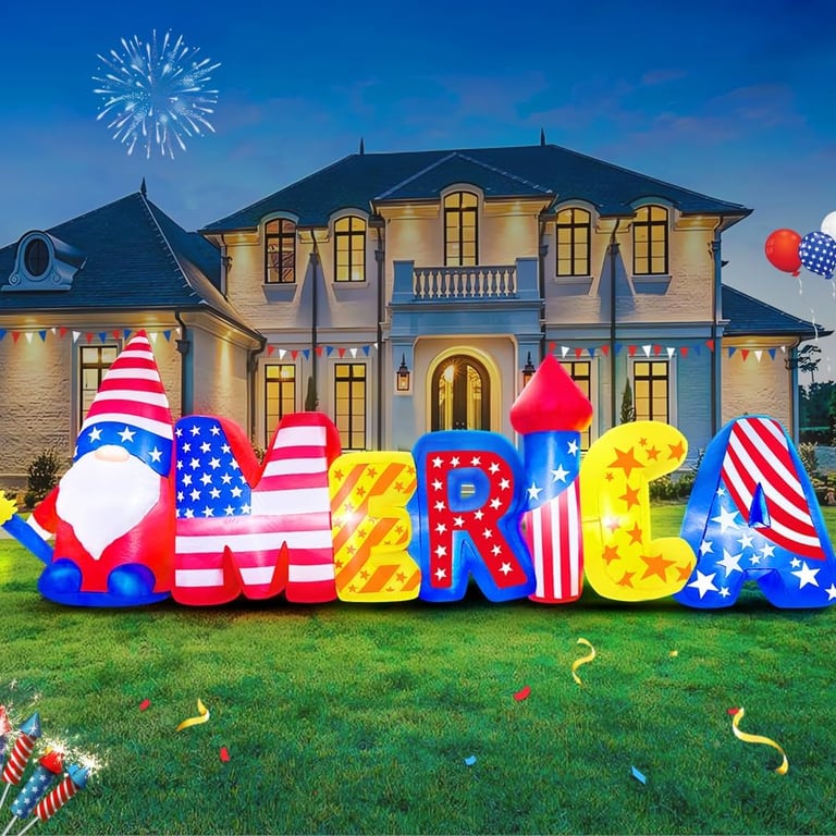 short patriotic inflatable display