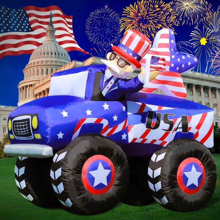 Inflatable Uncle Sam in 4x4