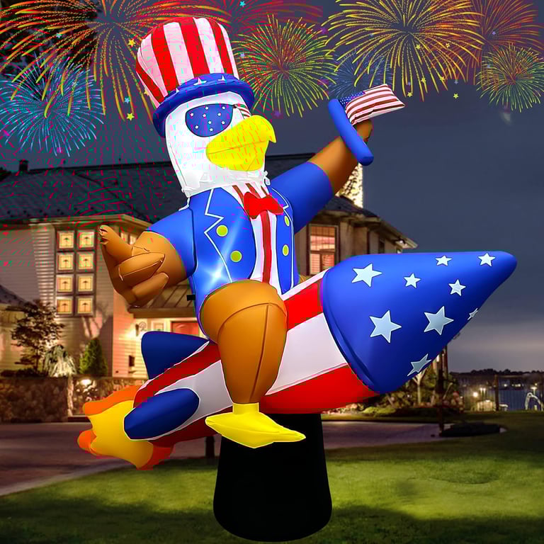 Uncle Sam on a rocket inflatable