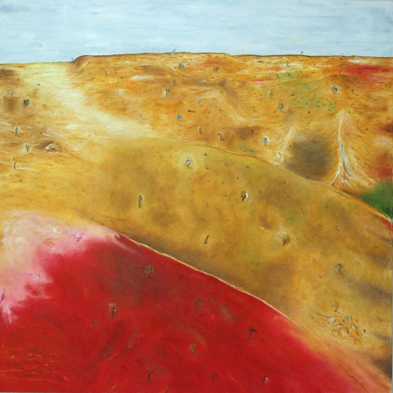 Landscape 1. Oil on canvas. 2020. 102 x 102 cms. Private Collection