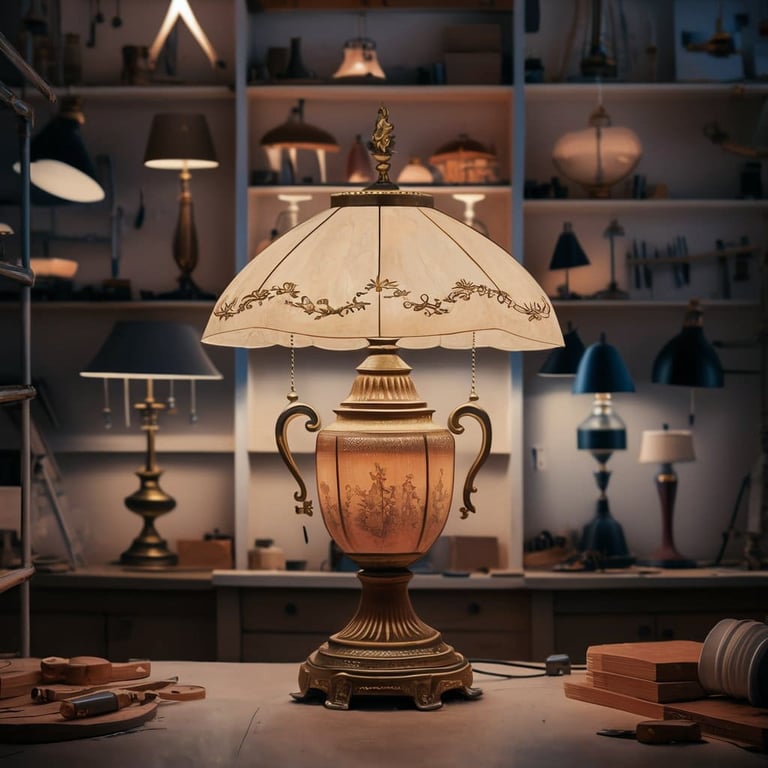 riparazione-lampadario-lumetto-paralume