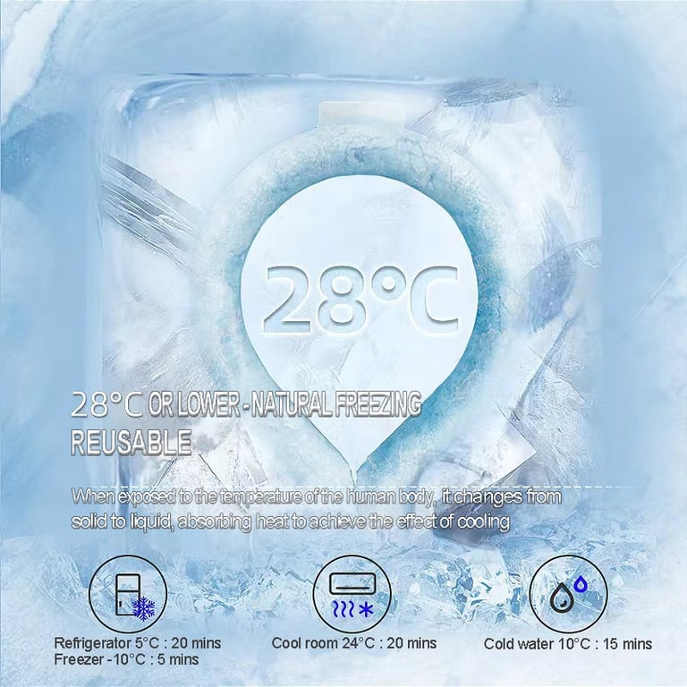 Neck cooling tube, cooling collar, frozen  necklace