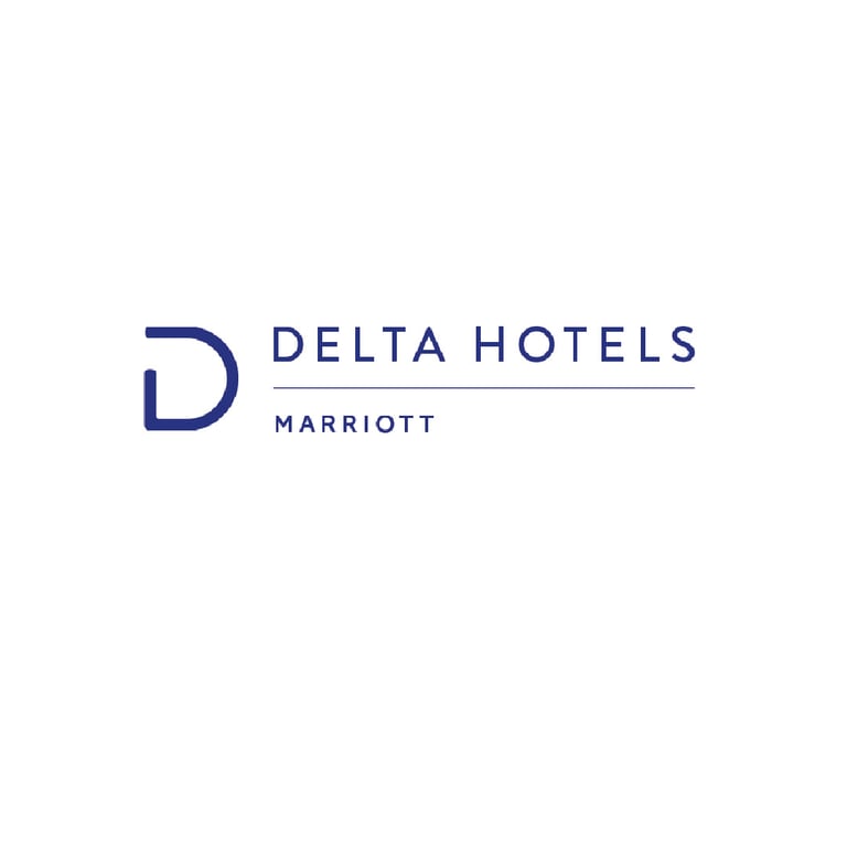 a hotel logo with the delta delta delta delta delta delta delta delta delta delta delta