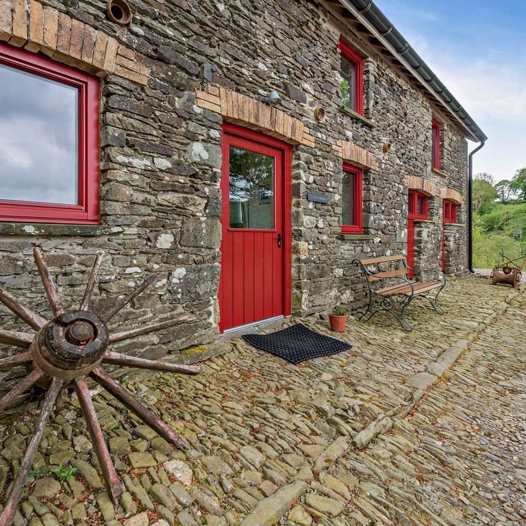 The old stone barn has been converted into three apartments for a perfect staycation in south wales.
