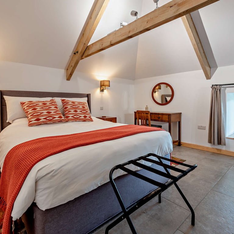 The beds in our holiday cottages in Carmarthenshire, including the king size bed in the main bedroom, have natural fillings.