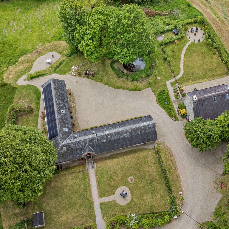 Y Llofft Wair is one of our dog friendly cottages in South Wales has an enclosed garden next to the L shaped barn.
