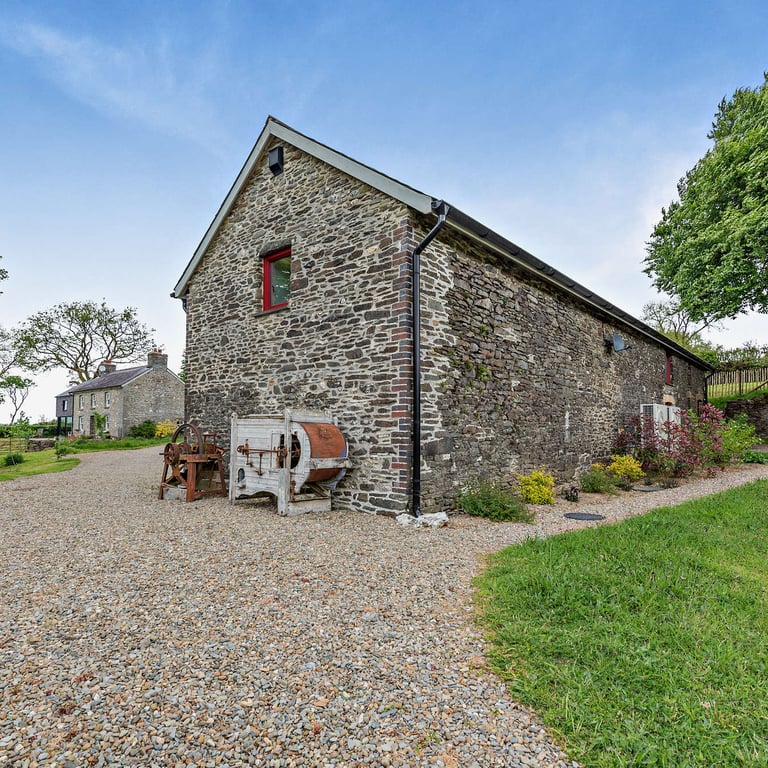 The old stone barn has been converted into three apartments for a perfect staycation in south wales.
