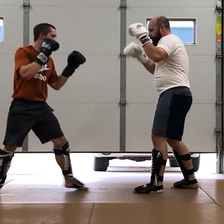 Two men Kickboxing 