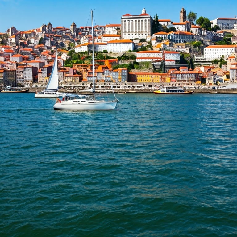 Voiliers naviguant sur le Douro au Portugal