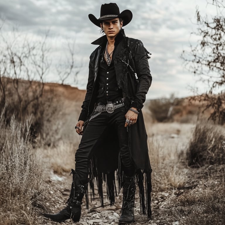 Goth Cowboy Outfit. Goth Accessories Ideas
