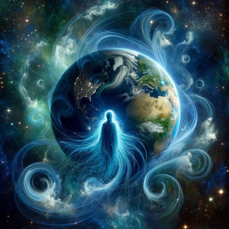 Elian, a cosmic traveller, created by Peter Pickering