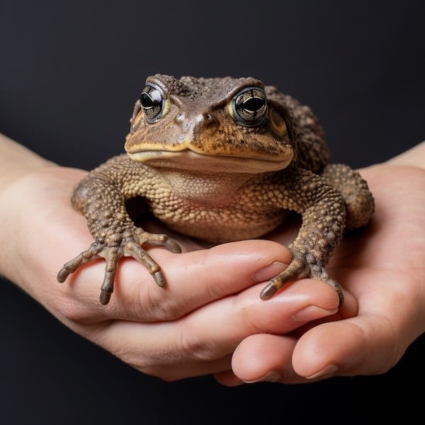 Parichad Khongon holds a large frog to uncover the winning lottery numbers