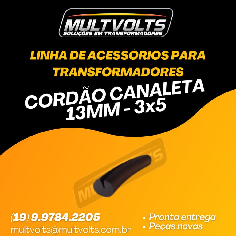 Cordão Canaleta 13 MM 3x5