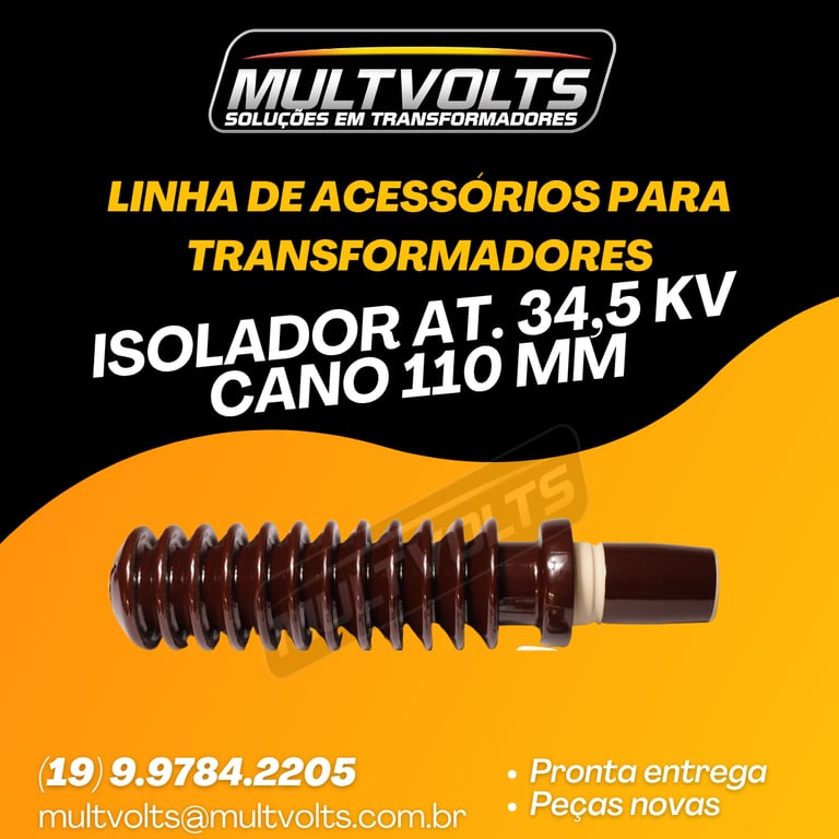 Isolador AT 34,5 KV 110 mm