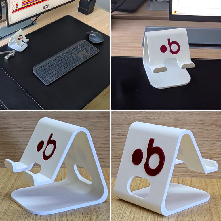support de téléphone personnalisé imprimé en 3D pour communication d’entreprise