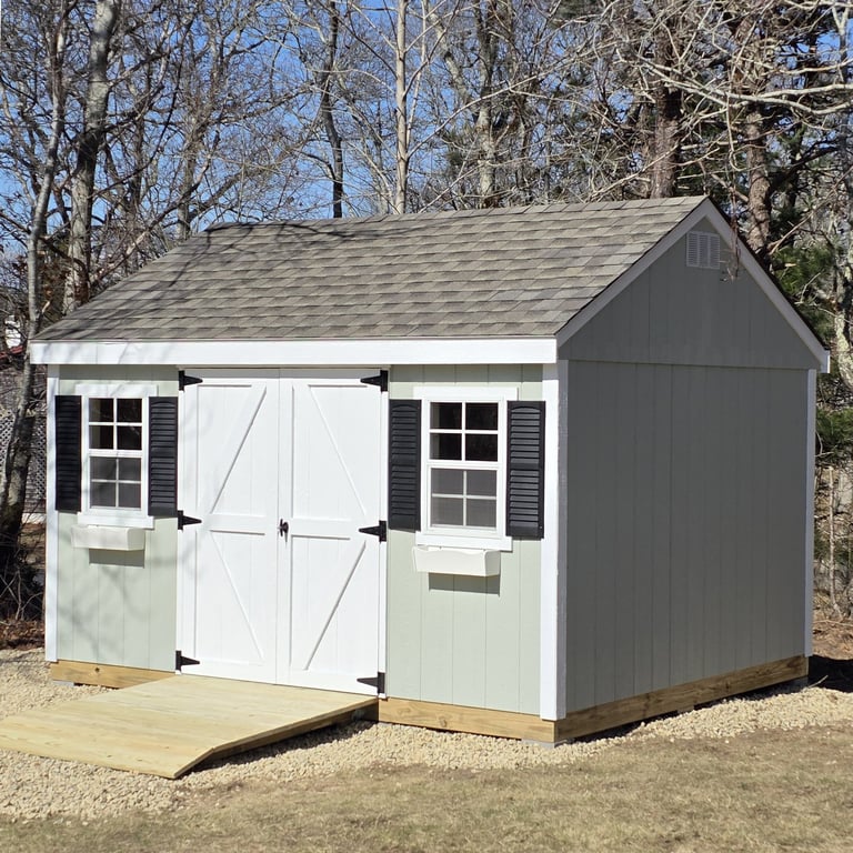 10x12 custom imperial shed built on-site in Rockland, MA
