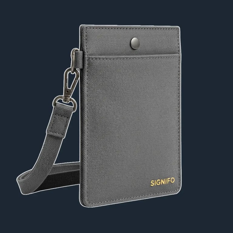 Dompet kartu gantung "Axiom Urban Monolith" Signifo abu-abu.