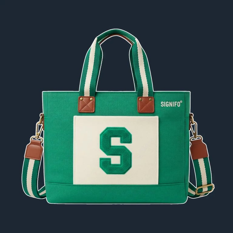 A sturdy, rectangular tote bag with a reinforced base, in a classic 'book tote' silhouette.
