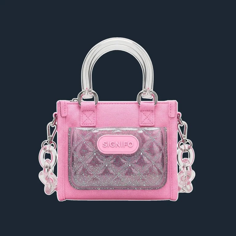 A compact, structured, and boxy 'mini-tote' with a slightly glossy finish.