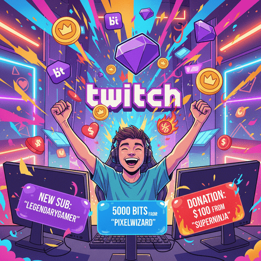 subscription, donations on twitch